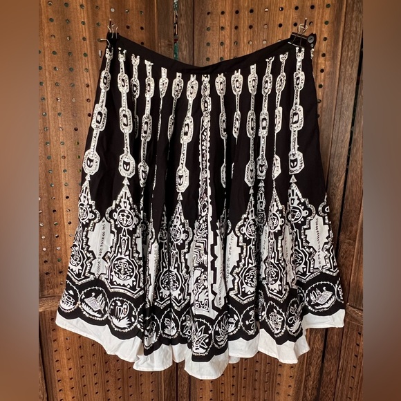 Vintage y2k Carol Little sequin reproduction Mexican Circle Skirt Size 14 - Picture 1 of 5